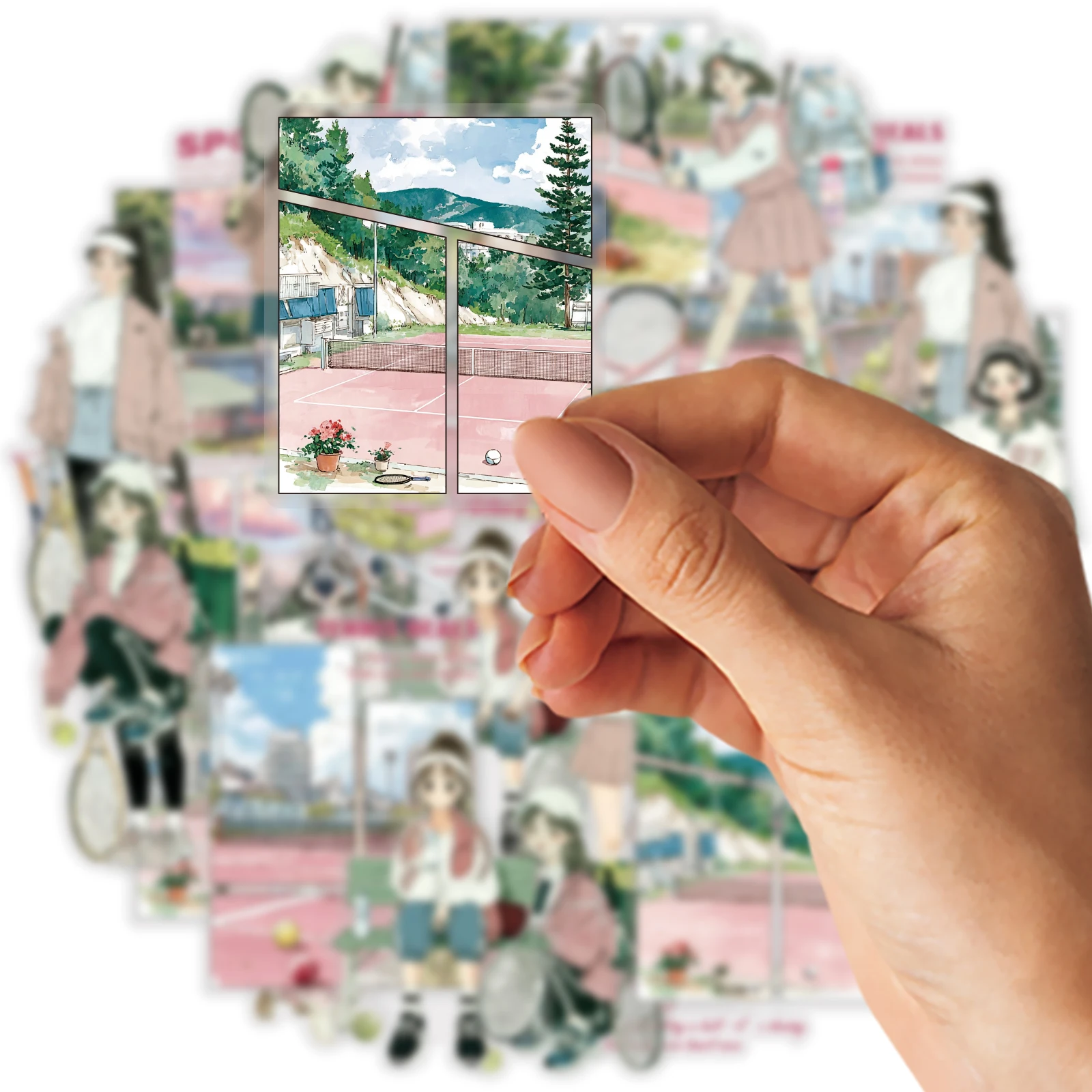 에토리 라이프 테니스 테마 저널 스티커, 노트북용 스포츠 소녀 재료 30개, 전화기 스티커, 여행가방, 방 장식, 스크랩북 용품, 체육 수업, 학용품, 장난감 스티커, DIY 공예품, 친구를 위한 선물