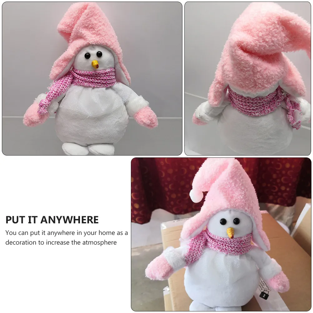 

1Pcs Christmas Snowman Decorative Soft Ornament Home Desktop Bedroom Sofa Xmas Season Adornment Warm Holiday Gift