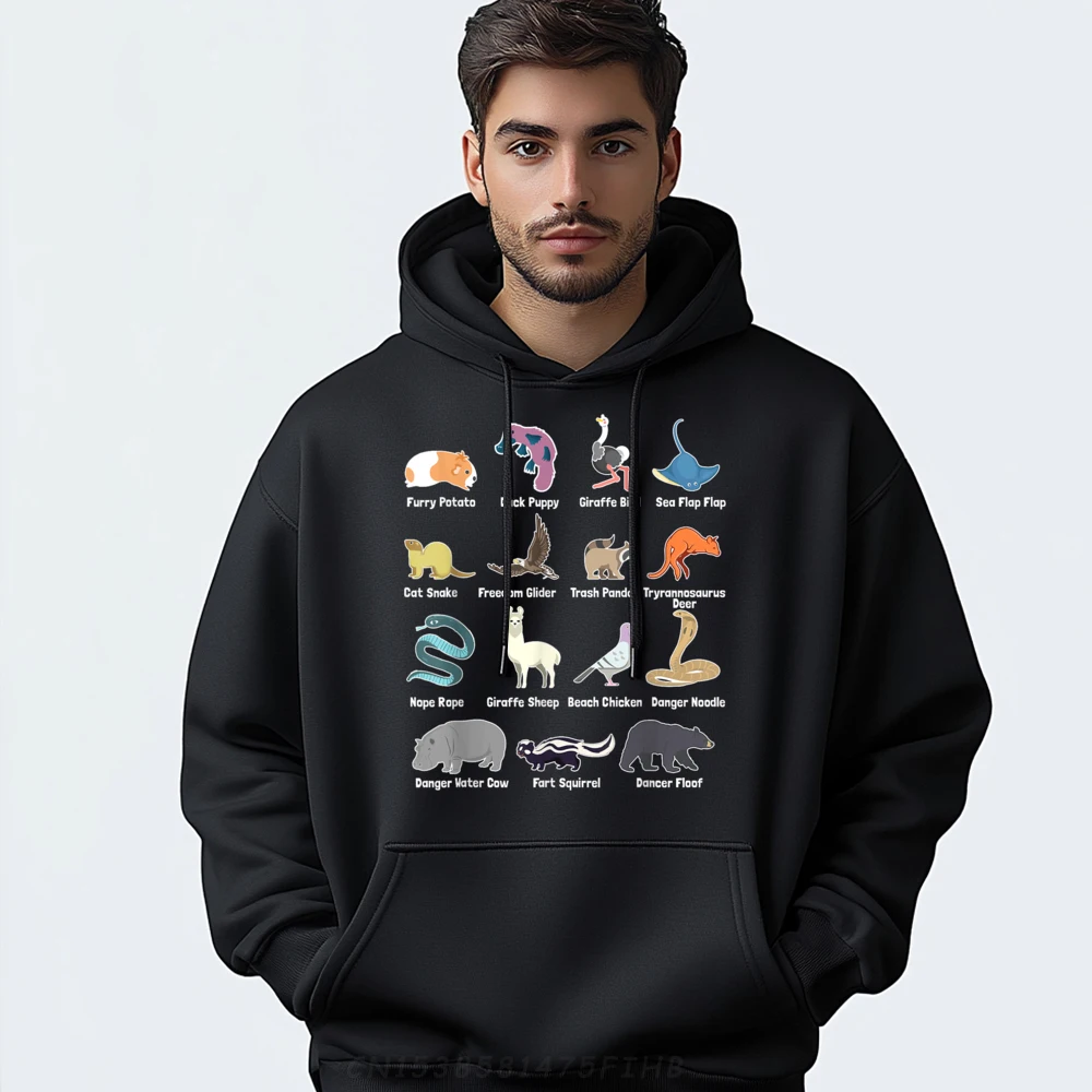 

Youth Long Sleeve Animals Of The World Graphic Hoodies Slogan Pullover Latest Classic Round Collar Sweatshirt