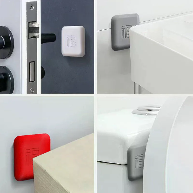 1/2/4pcs Self-Adhesive Silicone Door Stopper Wall Protectors Mute Anti-Shock Buffer Crash Pad Door Handle Protection