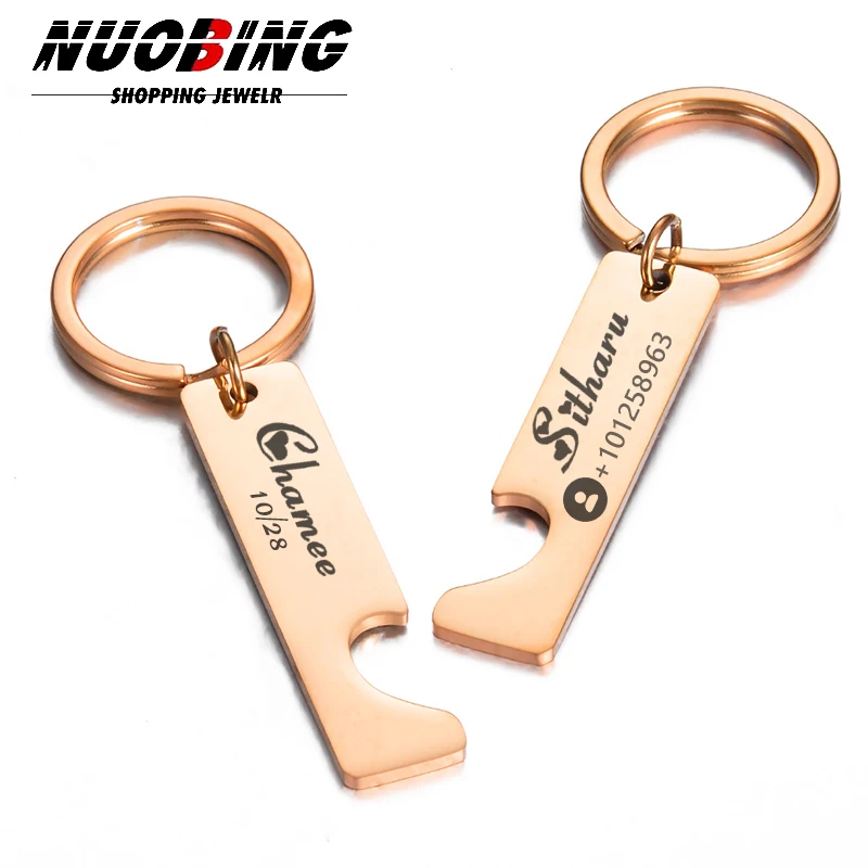 

2/Pcs Personalized Heart-shaped Customized phone number Keychains With Date Names Love Driving Safety Keychains Gifts