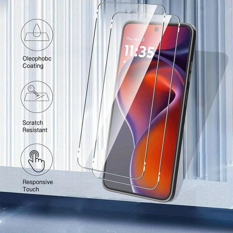 4 قطعة الزجاج المقسى لموتورولا موتو G14 G15 G24 4G G34 G35 G45 G54 G55 G64 G75 G84 G85 5G واقي للشاشة فيلم الزجاج #2