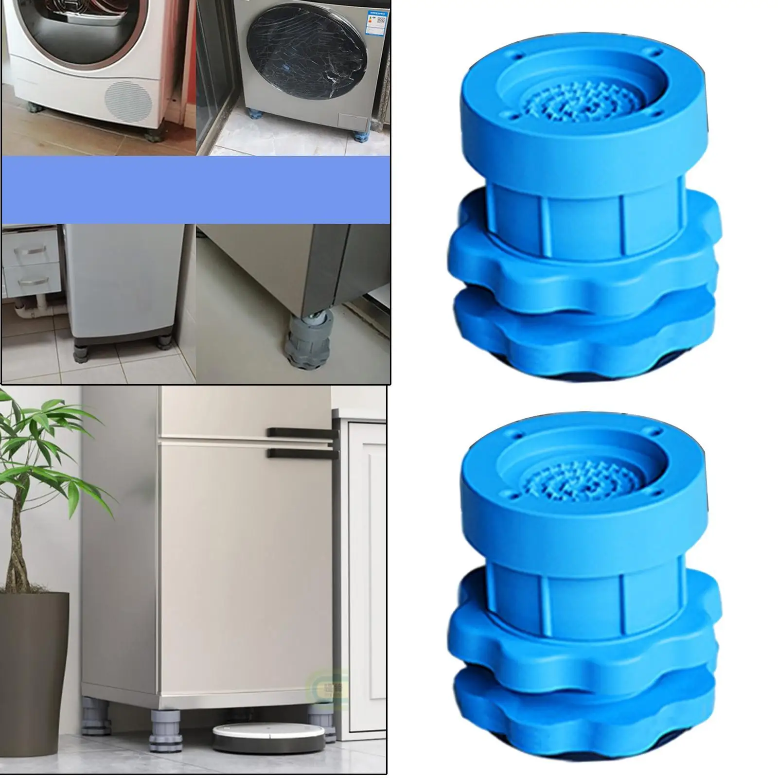 Anti Vibration Pads Lifting Foot Base for Home Kitchen Washroom Accessory Blue A