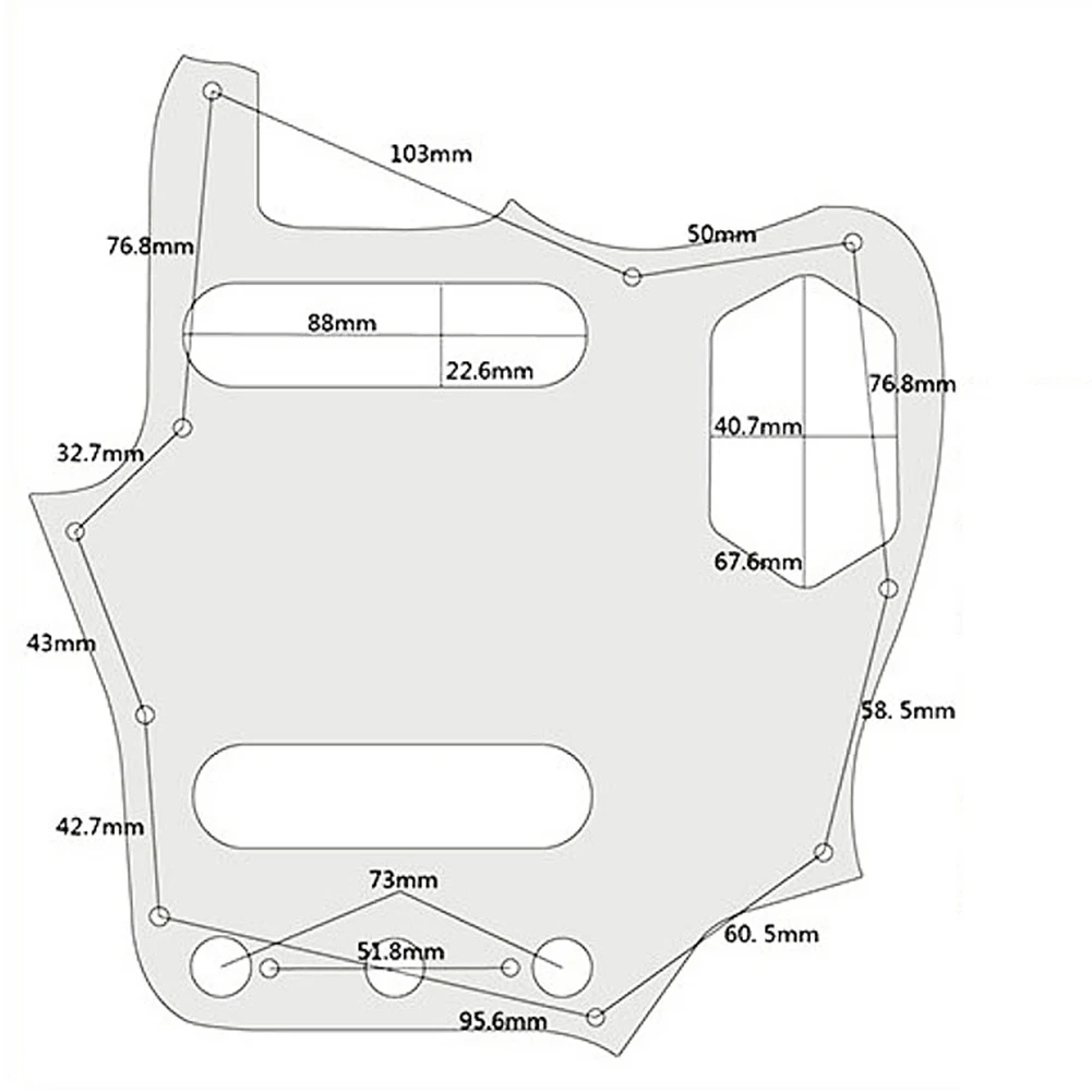 High Quality Guitar Pickguard Scratch Plate Replacement for jaguar Style Guitar Protective Film On Top 10 Screw Holes DIY