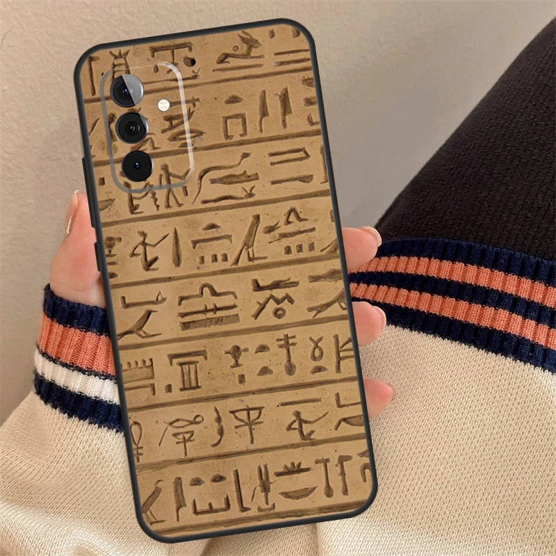 Egyptian Hieroglyphics Case For Samsung Galaxy A14 A54 A34 A24 A52 A32 A22 A12 A51 A71 A33 A23 A13 A53 Cover Funda