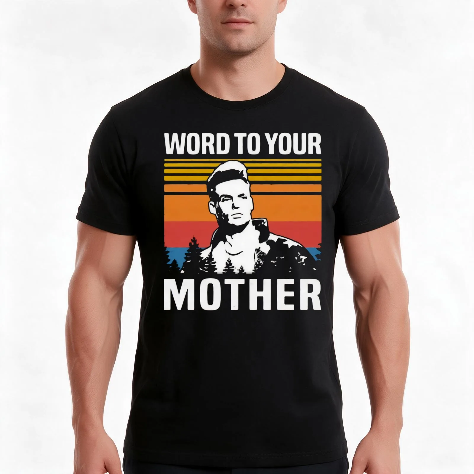Vanilla Ice - Word To Your Mother T-Shirt, Summer Casual Cotton Tee, Oversized Streetwear Tops, Vintage Graphic Print
