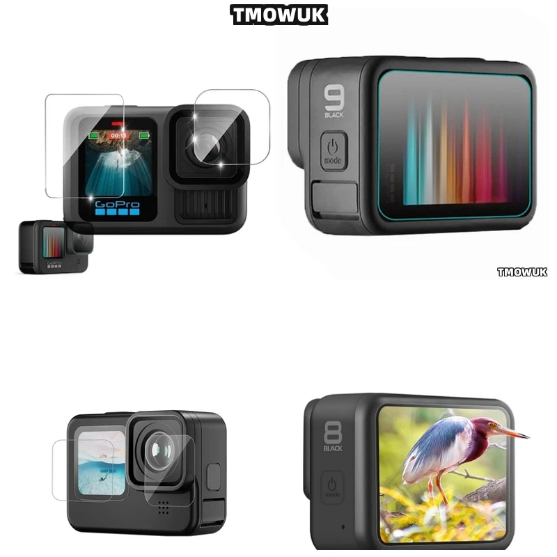 

For GoPro Hero12 11 10 9 Dual-Layer Privacy Elite - 9H Tempered Glass Anti-Glare Full Coverage Front/Back With Anti-Shock & Anti