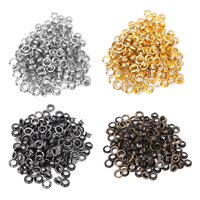 6mm Brass Double-Sided Eyelet Rivets - 100PCS Hollow Rivets for Clothing Bags Belts & Shoes (CE Certified, EU Stock)