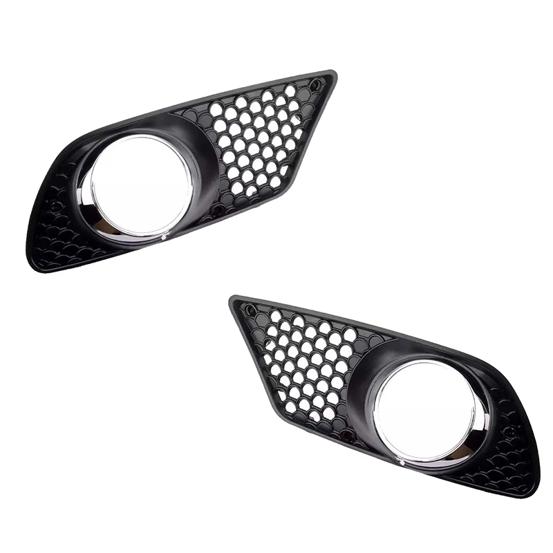 Car Front Bumper Grille Fog Lamp Frame Cover For Mercedes Benz C-Class W204 2007-2010
