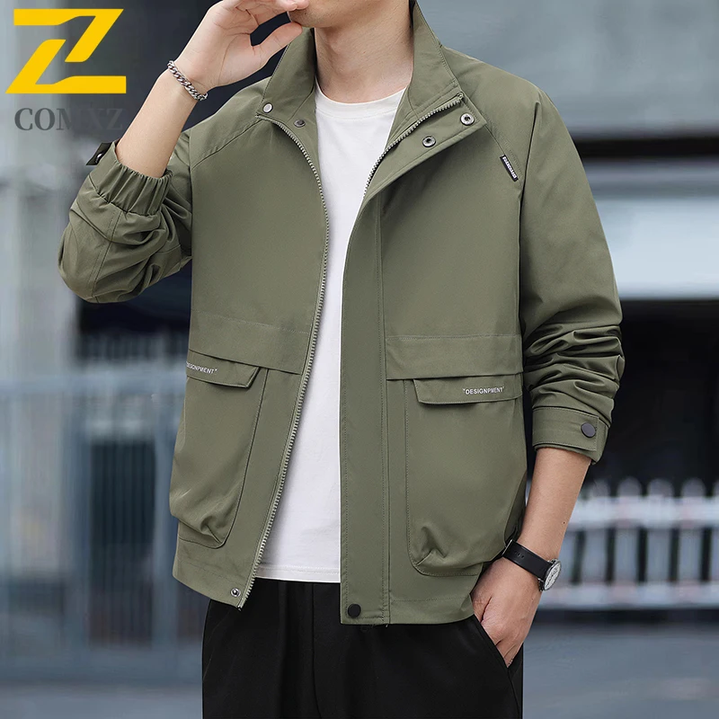 

New Men Jacket 2025 New Classic Stand Collar Outdoor Hiking Lightweight Coat Casual Travel Daily Style Wear Male Autumn Clothing