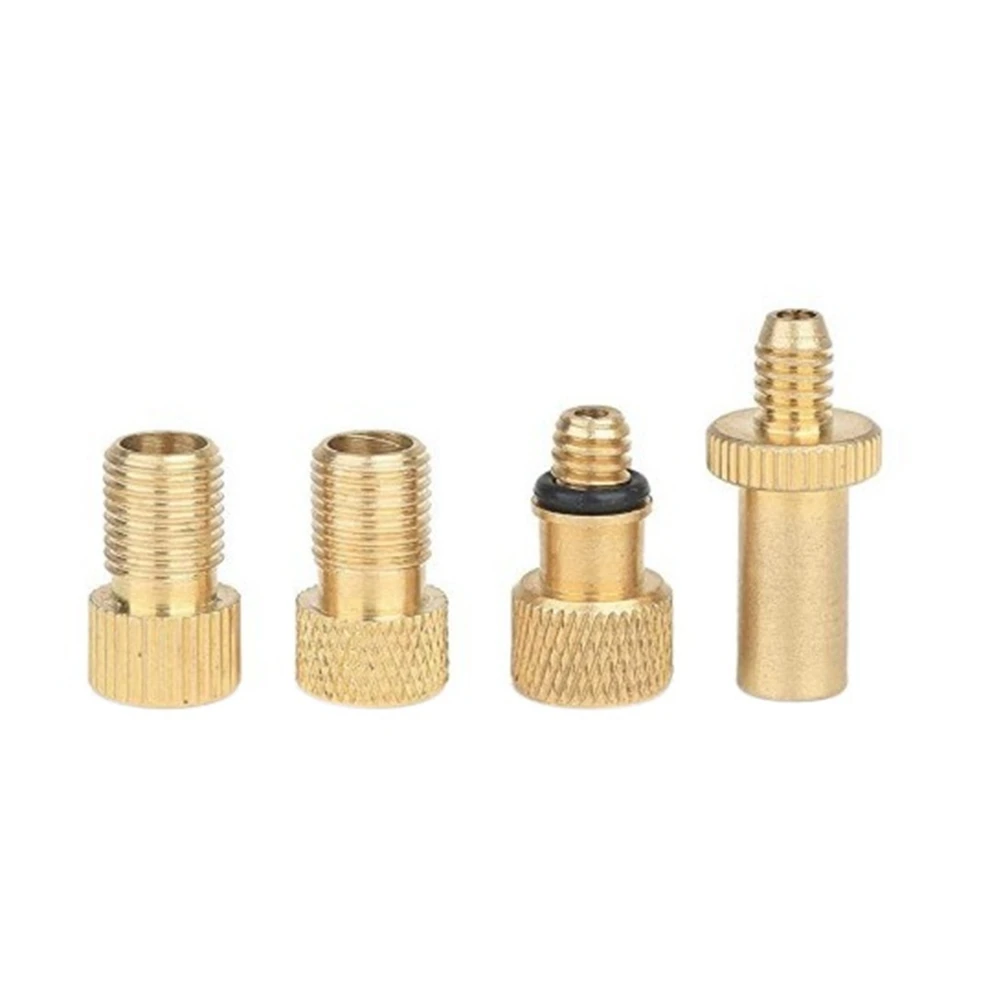 4Pcs Bicycle Valve Adapter Sv Av Dv Bicycle Pump Ball Pump Needle