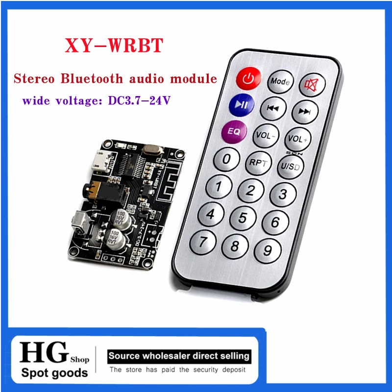 Placa de receptor de áudio para MP3, decodificador sem perda, módulo de música estéreo sem fio, compatível com Bluetooth 5.0, XY-WRBT, 1-5pcs por lote