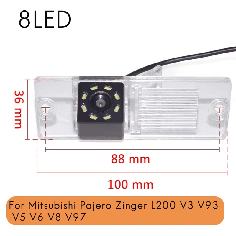 8LED for Mitsubishi Pajero Zinger L200 V3 V93 V5 V6 V8 V97 Rear View Camera Backup Camera Reverse Parking Camera