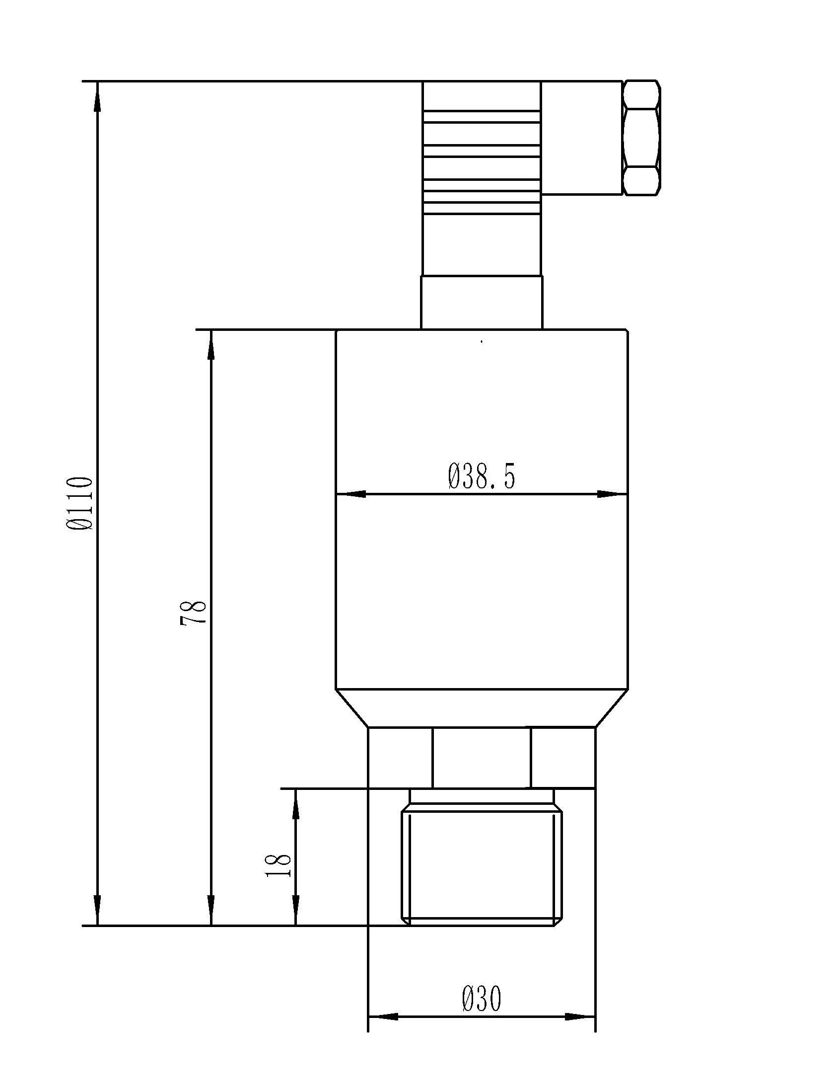 Ip65 Protection 4~20madc Dies el Fuel Tank Capacitance Oil Level Sensor Ceramic Capacitor Type Fuel Level Sensor