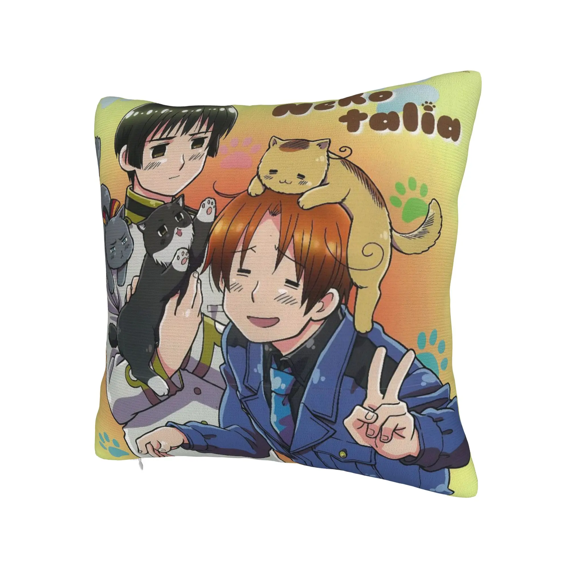 Decorative Pillowcase Hetalias Axis Powers Merch Home  Throw Pillow Case Cover Zipper Multiple Sizes