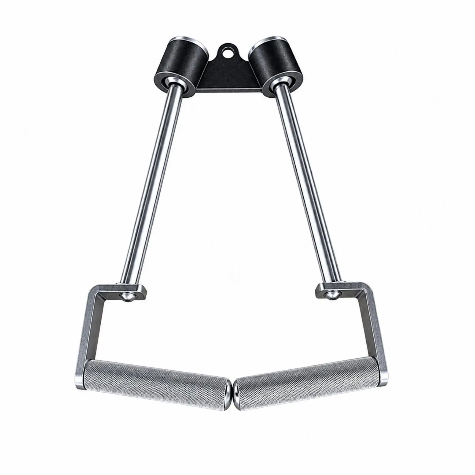 Rotating Long Pull Handle Comfortable Grip Cable Pull Handle with Textured Handgrips Non-Slip Lat Pulldown Bar for Back