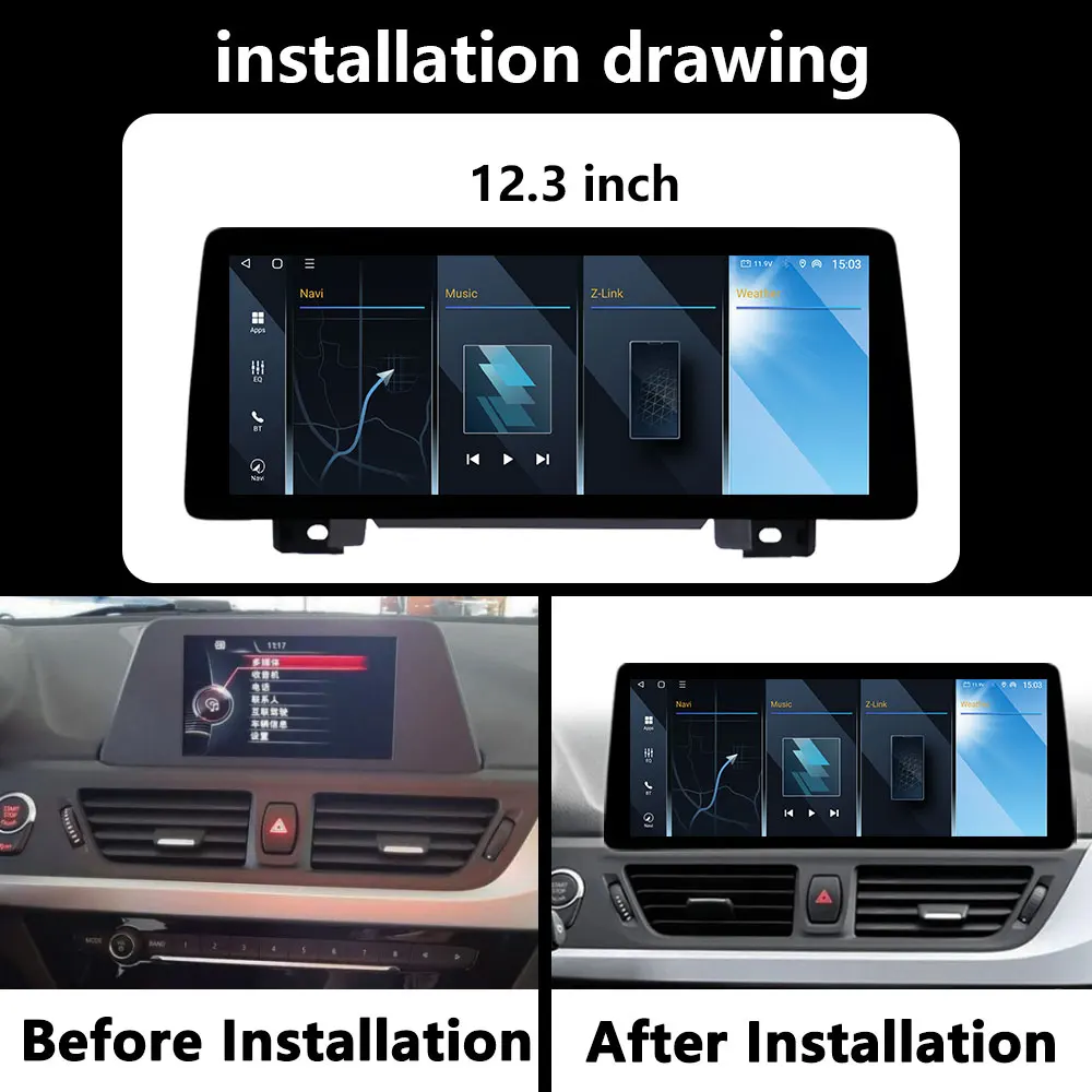 12.3 بوصة Android15 لسيارات BMW 1 Series F20 F21 F22 F23 2016 - 2019 مشغل وسائط متعددة GPS Navi DSP ستيريو DSP 4G WiFi BT أدوات السيارات