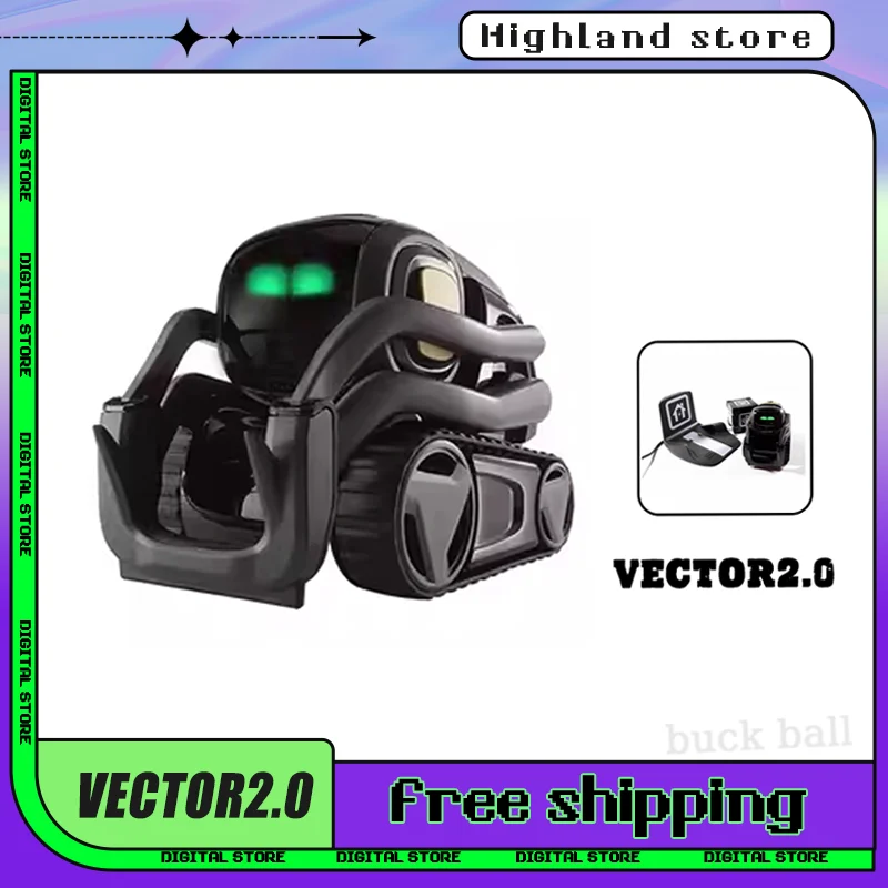 

VECTOR2.0 AI Robot Smart Robot Electronic Pet 1080P Sequence Emotional Alarm Clock Machine Weather AI Robot Compatible Home Gift