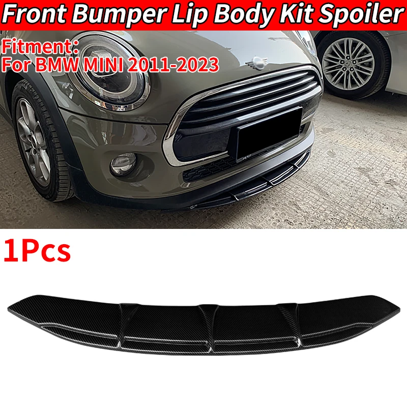 

For BMW MINI 2011-2023 Car Accessory Universal Front Bumper Splitter Lip Body Kit Spoiler Chin Plate Anti-Collision Carbon Fiber