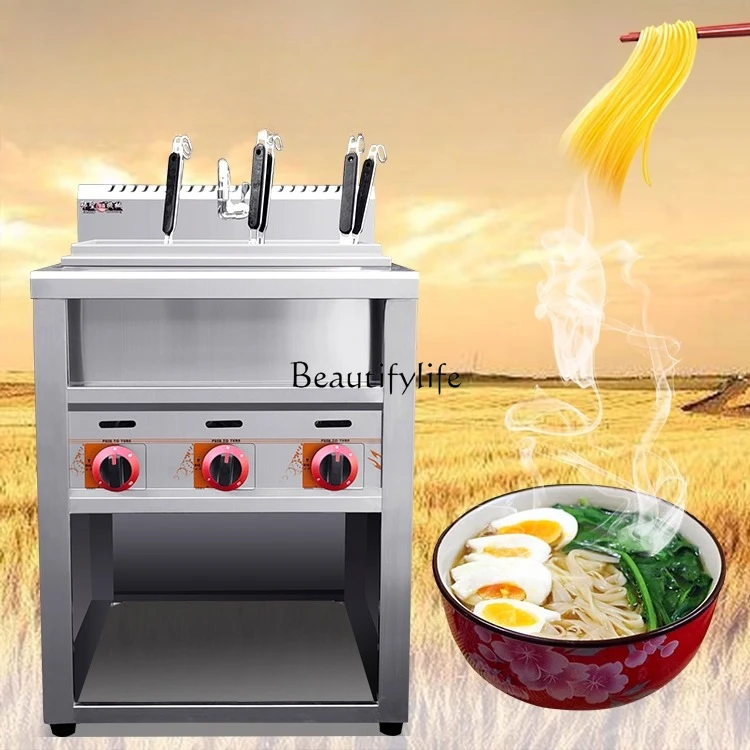 3Commercial gas noodle cooking stove square rice noodle wonton pot electric permed noodle stove porous