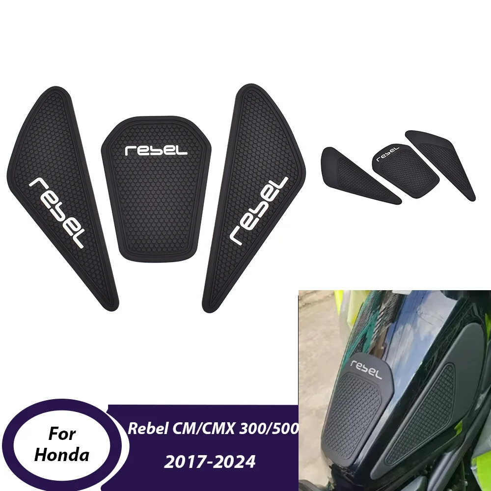 

For Honda Rebel CMX 500 300 CMX500 CMX300 Motorcycle Anti Slip Sticker Tank Traction Pad Side Knee Grip Protector Stickers