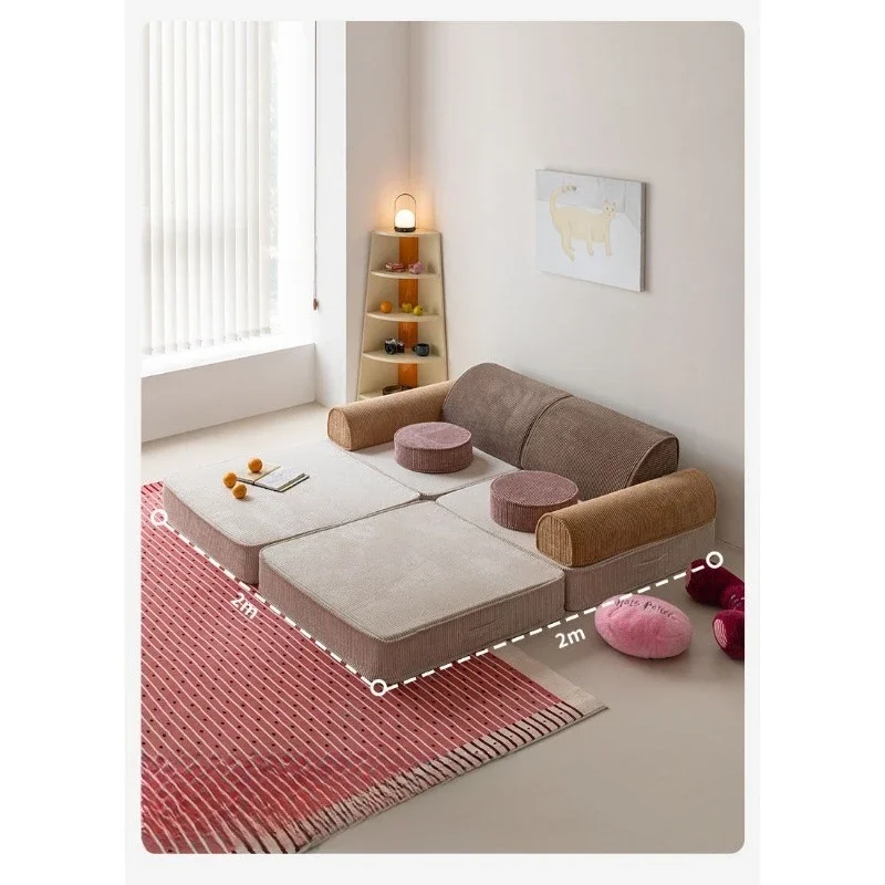 Modular sofa bed building block sofa, living room bedroom variable folding sofa bed removable and washable