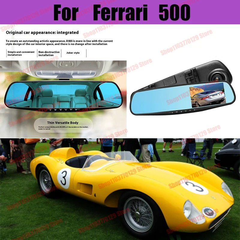 

For Ferrari 500 High definition dual lens driving recorder with front and rear dual recording reverse images Car dvr