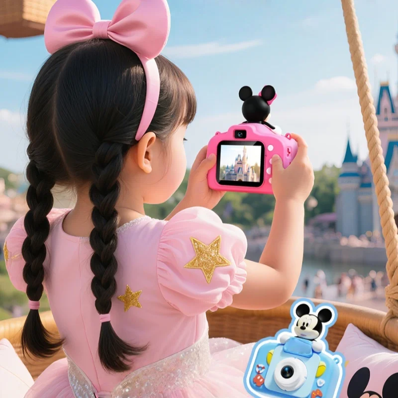 

﻿ In Stock Original Disney Strawberry Bear Cartoon Camera Mickey Outdoor Camera Toy Anime Peripheral Surprise Birthday Gift