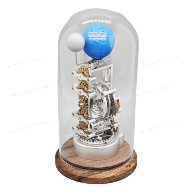 Metal Tourbillon Mechanical Model, Dynamic Kinetic Art Craft Sculpture Display, Steampunk Desk Decoration for Gift Collection