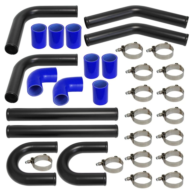 

2" 51mm Universal Turbo Boost Intercooler Pipe Kit 8Pcs Aluminum Piping