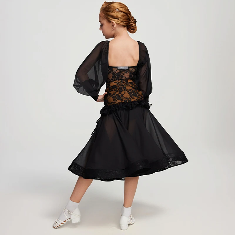 Waltz Ballroom Dans Professionele Jurken Meisjes Latin Danswedstrijd Jurk Kinderwedstrijd Danskostuum SL12612