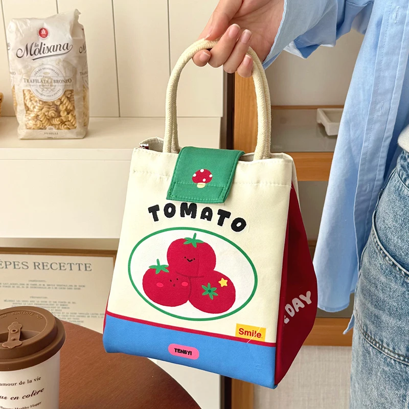 

1 шт. изолированная сумка для обеда, милая сумка-бенто, модный термоконтейнер для еды для офисного работника, большая вместительная студенческая сумка для ланча