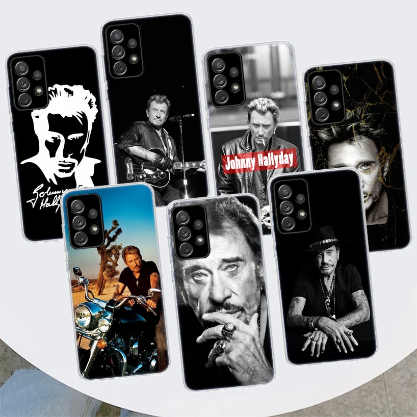 Johnny Hallyday Music Phone Case For Samsung Galaxy A55 A54 A53 A52 A15 A14 A13 A12 A35 A34 A33 A32 A25 A24 A23 A22 A04S A03S A0