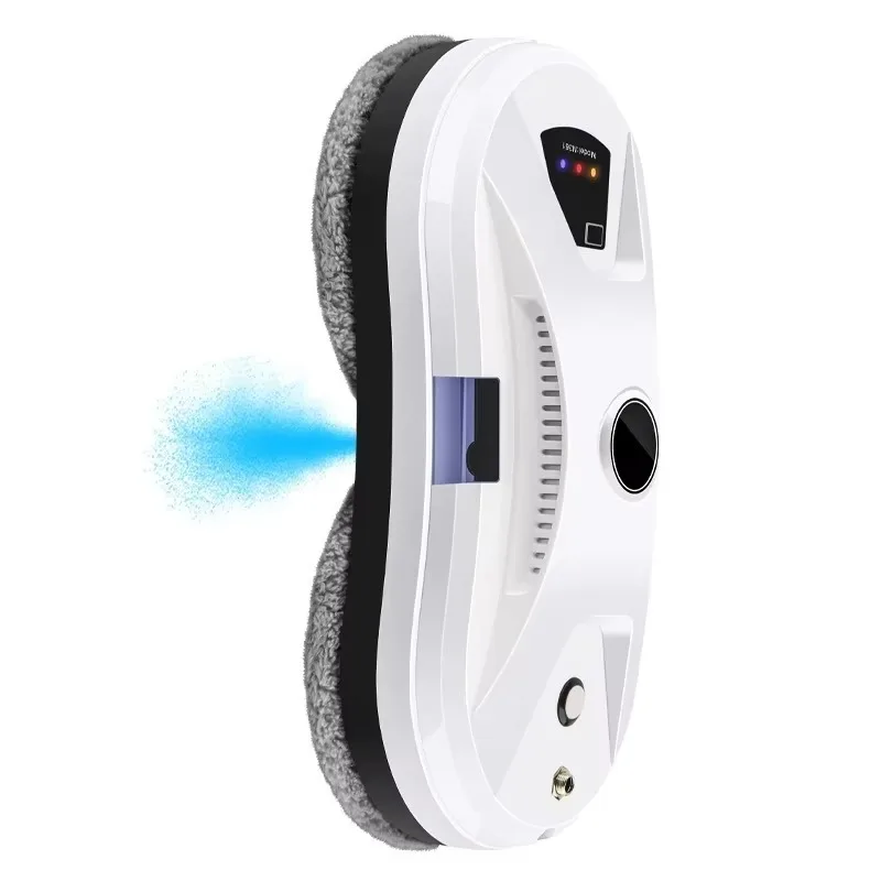 Commercial Window Cleaning Robot Portable AI Smart Path Dual Spinning Mop Ultrasonic Water Spray Remote Control Cleaning Machine view 5