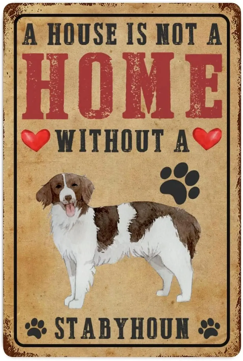 Винтажный жестяной знак с изображением любимых собак, дома и дома, без стюарного алюминия, 8x12 дюймов, подвесная настенная, сезонная Осенняя надпись