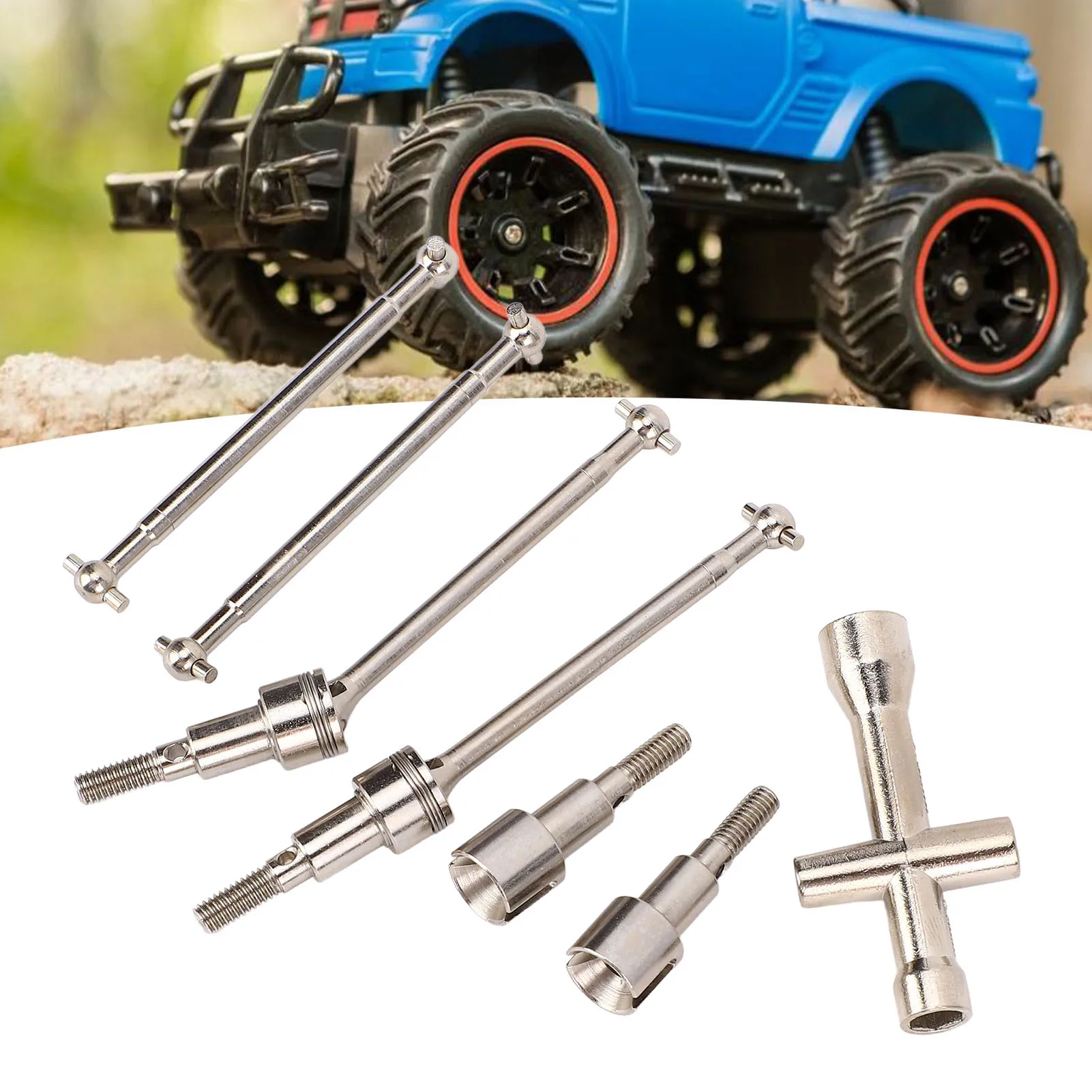 

Передний и задний приводной вал, металлический материал, улучшенный внешний вид, высокоскоростная RC приводная ось с гайками для 16101PRO 16102 16103 16201