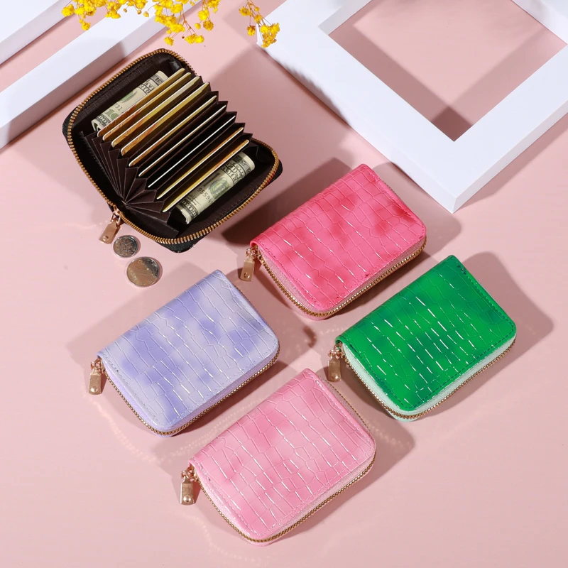 

Credit Card Wallet, Large Capacity Multi Card Holder Wallet, Zipper Card Holder