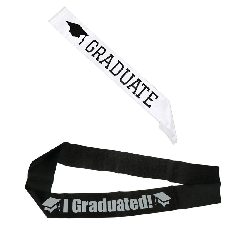 

I Graduated Letters Sash Single Sided Graduation Shoulder Strap Photo Prop