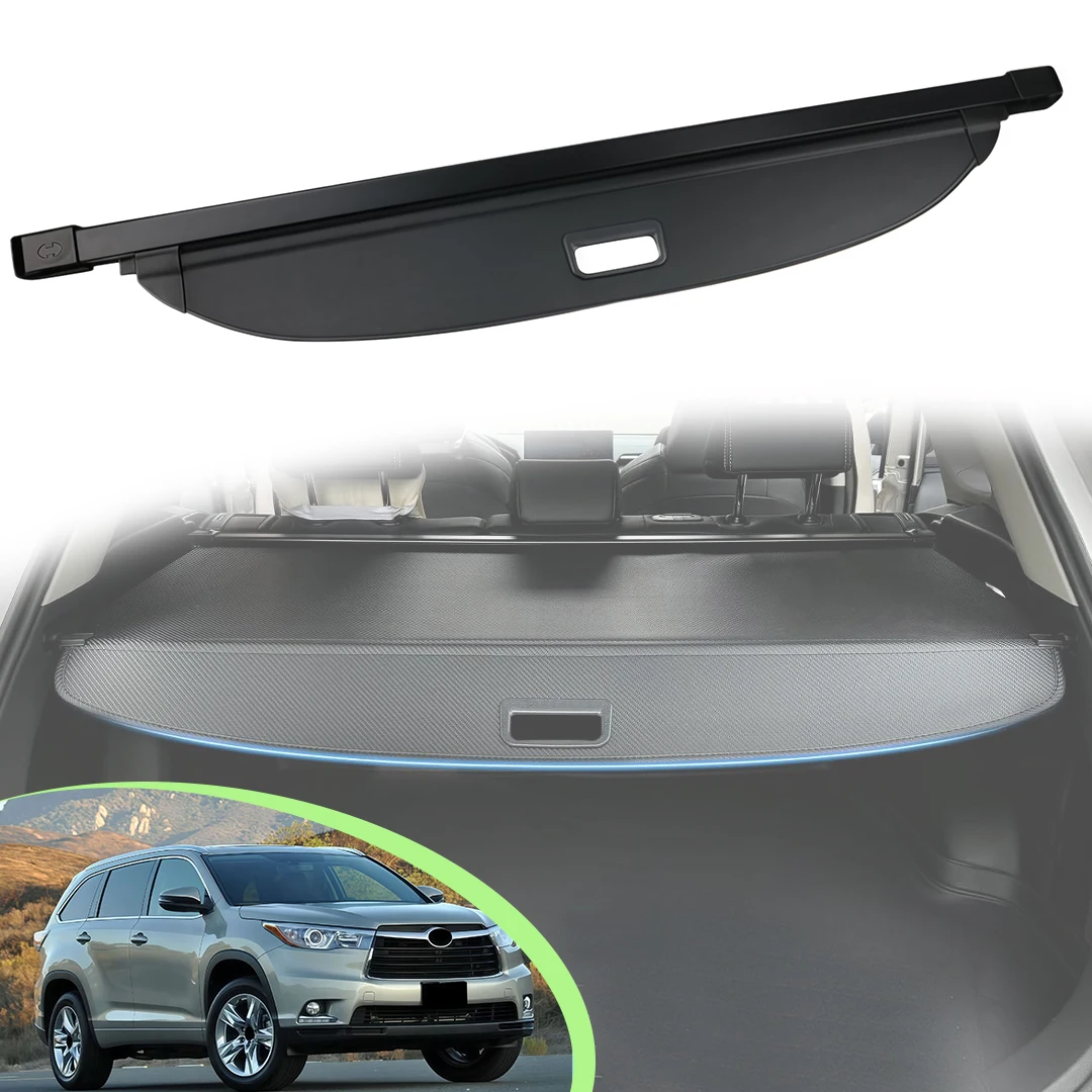 

Cargo Cover fits for Toyota Highlander 2014-2019 Retractable Trunk Cover Shield Shade Privacy Screen Accessories