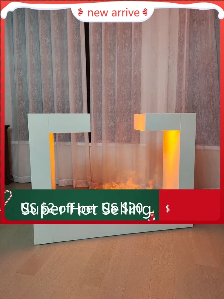 S132 Light Luxury Fireplace Mantel Modern Simple Humidifying 3D Atomization Stove Core Simulation Flame Partition Curio Cabinet