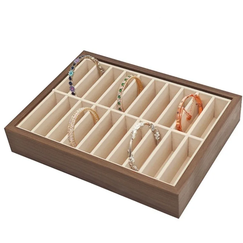 

Wooden Bracelet Displays Tray Large Bracelets Storage Tray Wholesale Jewelry Organizer Trays Display Window Jewellery Show Trays