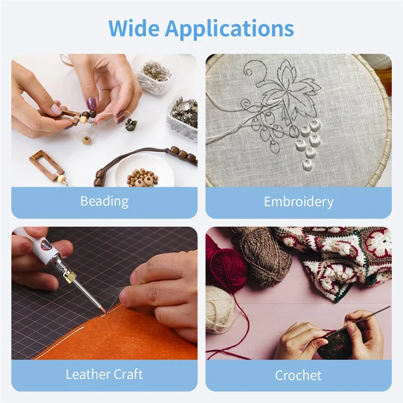 A26F-USB Dual-Heating Thread Burner One-Touch Melt & 2 Interchangeable Tips Rechargeable Cordless Thread Zapper For String