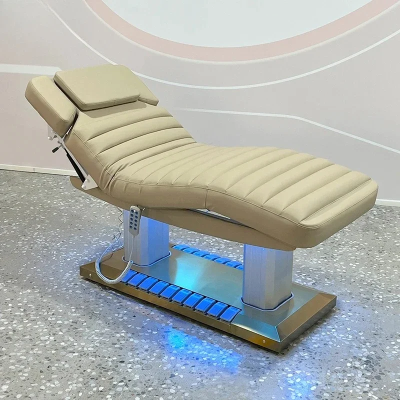 Luxury Electric Massage Bed With Dual Columns Foot Pedals And Full Tilt Function