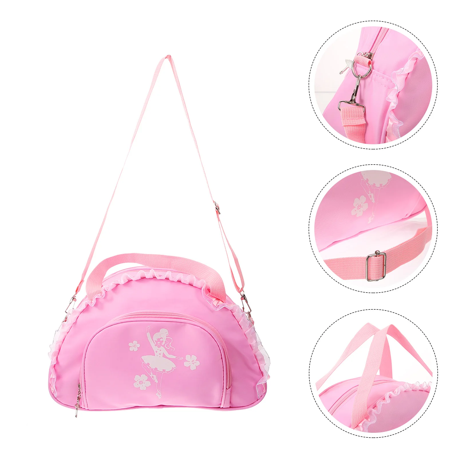 

Small Ballet Dance Bag Stylish Crossbody Shoulder Bag with Separate Shoe Compartment for Girls Dance Gym School