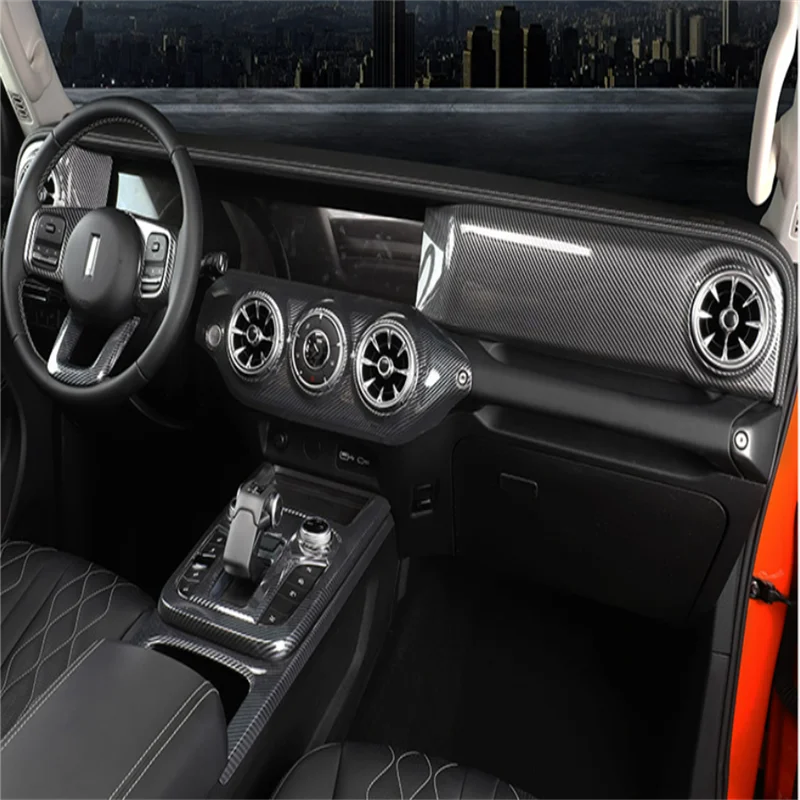 

LHD For Great Wall GWM WEY Tank 300 2021-2024 Interior Mouldings door switch lock frame Transmission Shift Stalls Gear Frame