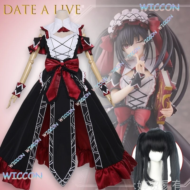 OHaYo/Dat e ALive Tokisaki Kurumi Cosplay Costume adémissant journal Anime tenue robe Halloween fête Lolita noël Cos