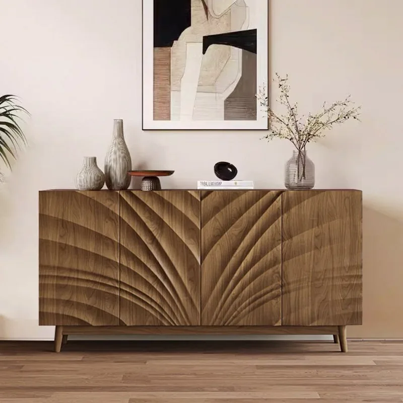 

Medieval entrance cabinet French entry shoe cabinet New Chinese living room engraved decorative cabinet