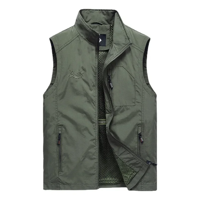 Maidangdi-Gilet de printemps pour homme avec plusieurs poches, caraco, vêtements de travail, photographie, voyage, loisirs, pêche, plusieurs couleurs