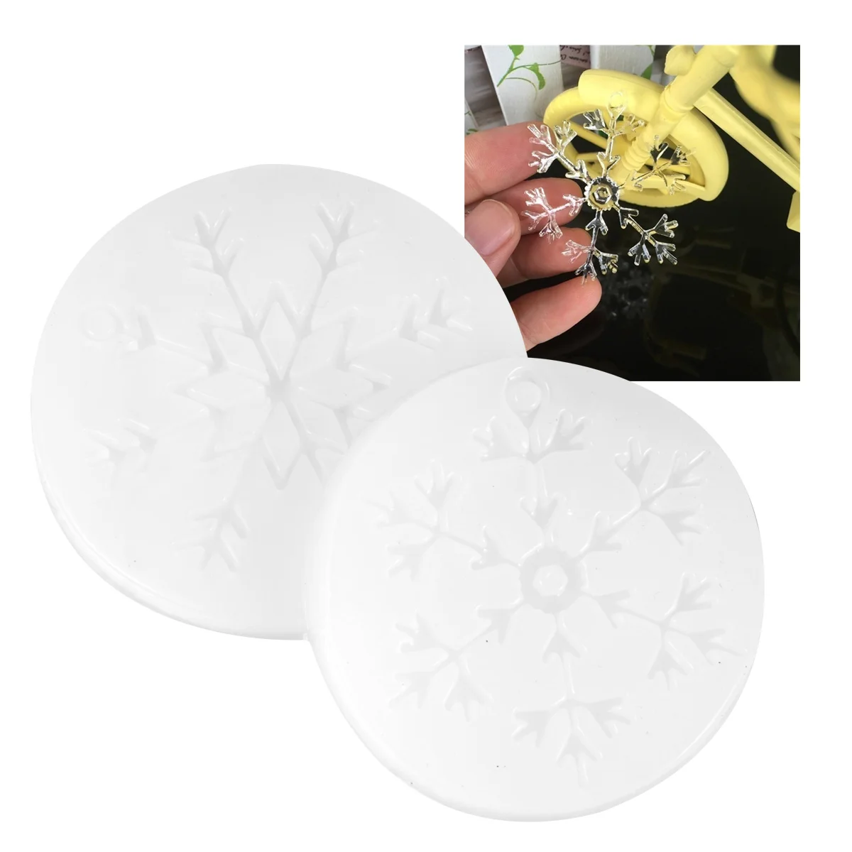 

4Pcs Snowflake Stencil Pendant Mold High Quality Silicone Jewelry Making Mould Crystal Drop Epoxy Resin Casting Craft Projects