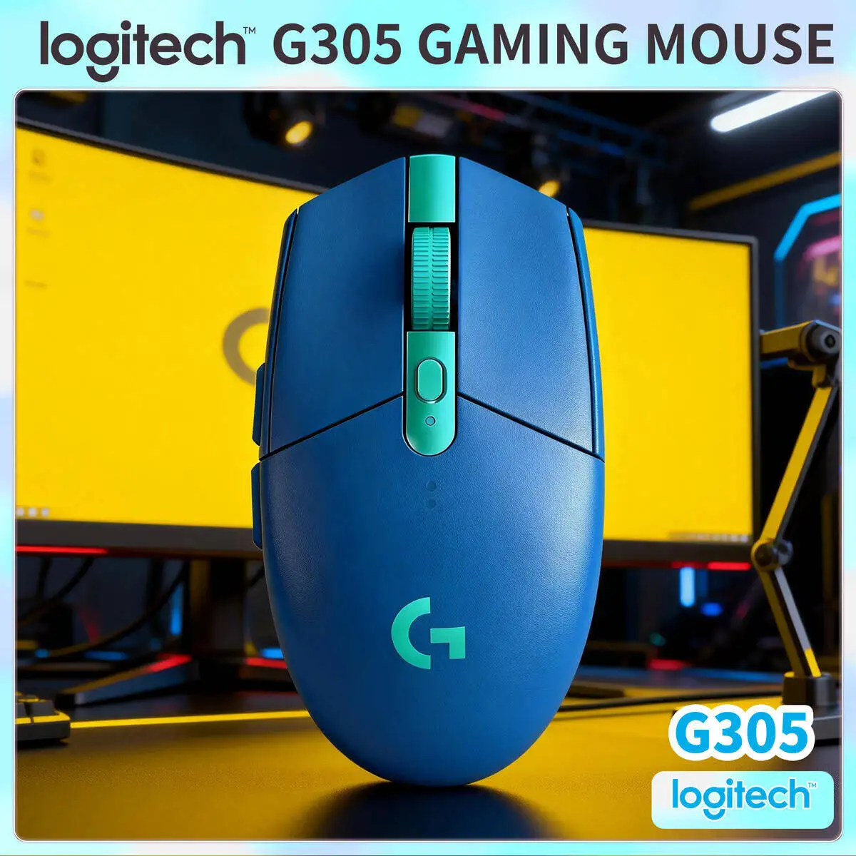 

Беспроводная игровая мышь Logitech G304, датчик HERO, 12000 точек на дюйм, 6 программируемых кнопок, длительный срок службы батареи для ПК, ноутбуков, геймеров